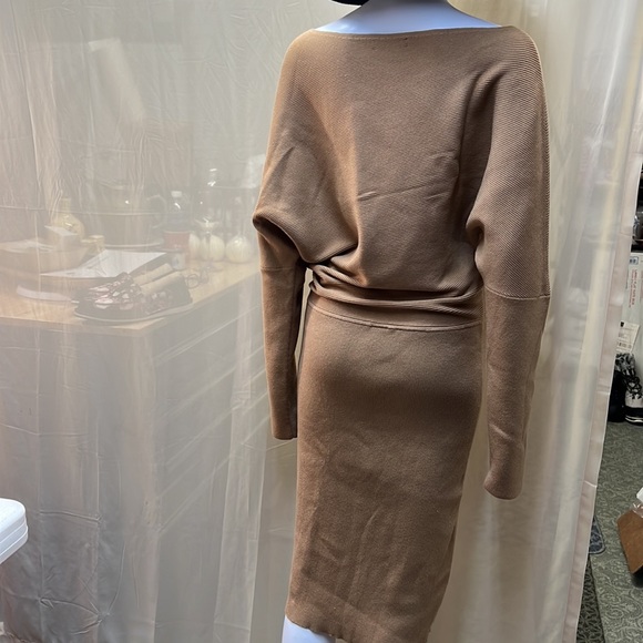 BANANA REPUBLIC TALL LG. TAUPE SWEATER DRESS - Picture 5 of 12